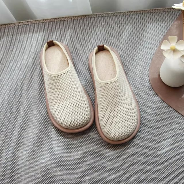 Freesia-Plain Mesh Mules
