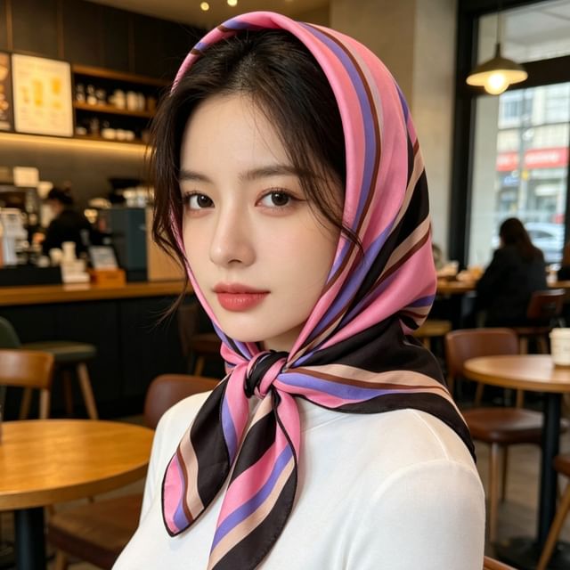 Frior-Color Block Headscarf