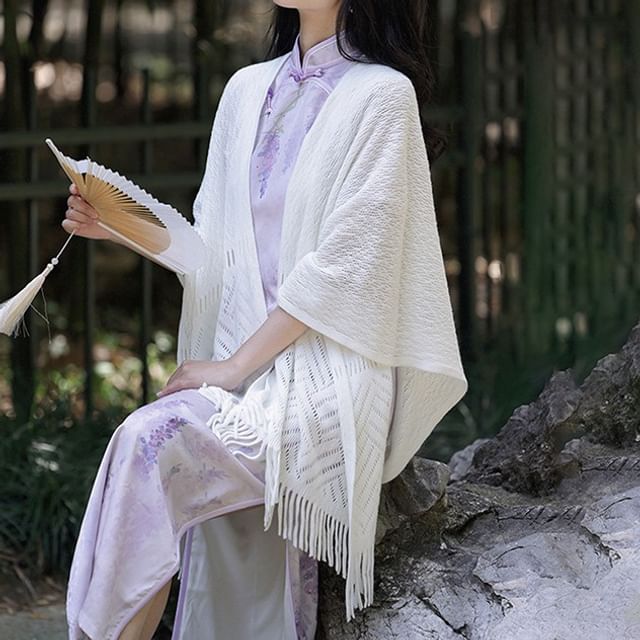 Frior-Plain Fringe Scarf