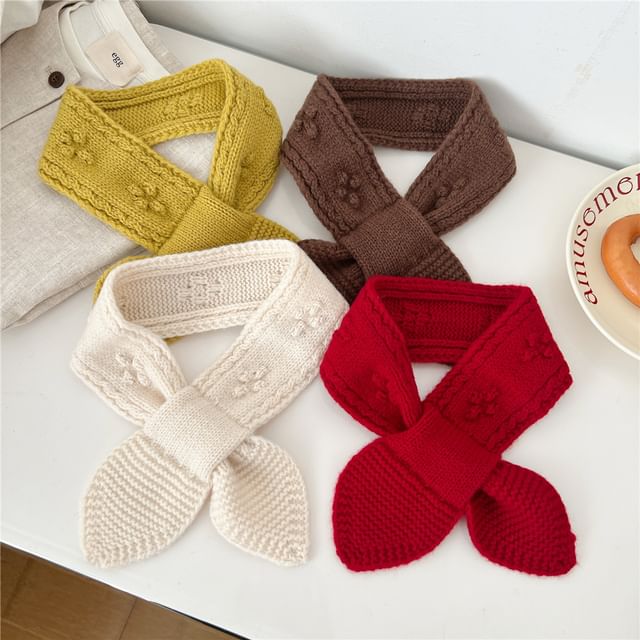 Frior-Plain Knit Scarf