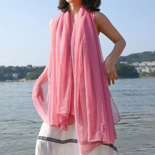 Frior-Plain Organza Shawl