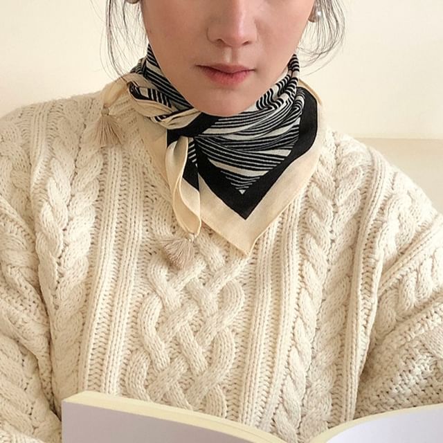 Frior-Striped Light Scarf