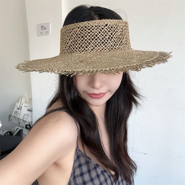 FROME-Open Top Fringed Straw Hat