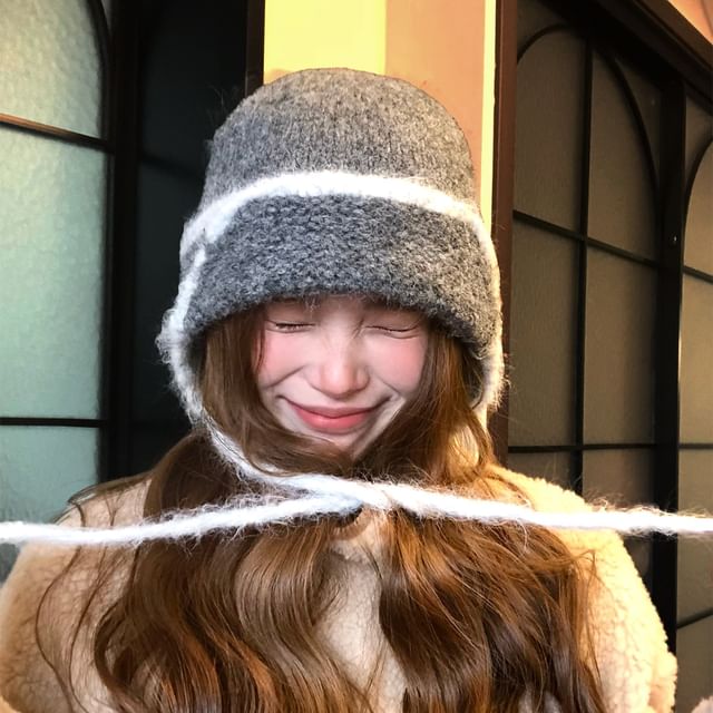 FROME-Striped Cloche Hat