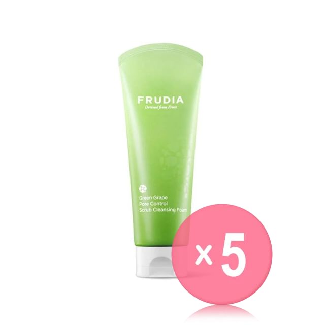 FRUDIA-Green Grape Pore Control Scrub Cleansing Foam 5pcs Bundle Set