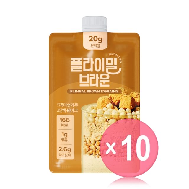 FULLight-FLIMEAL Protein Shake - 13 Types 10pcs Bundle Set-Brown X 10 Pcs