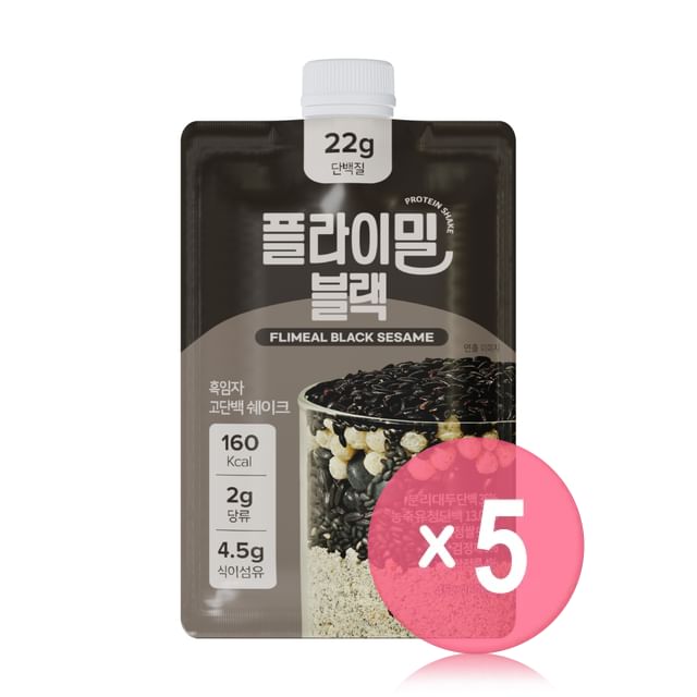 FULLight-FLIMEAL Protein Shake - 13 Types 5pcs Bundle Set-Black X 5 Pcs