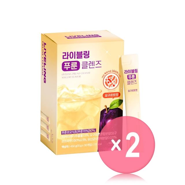 FULLight-LIVELING Prune Cleanse Yogurt Flavor 2pcs Bundle Set