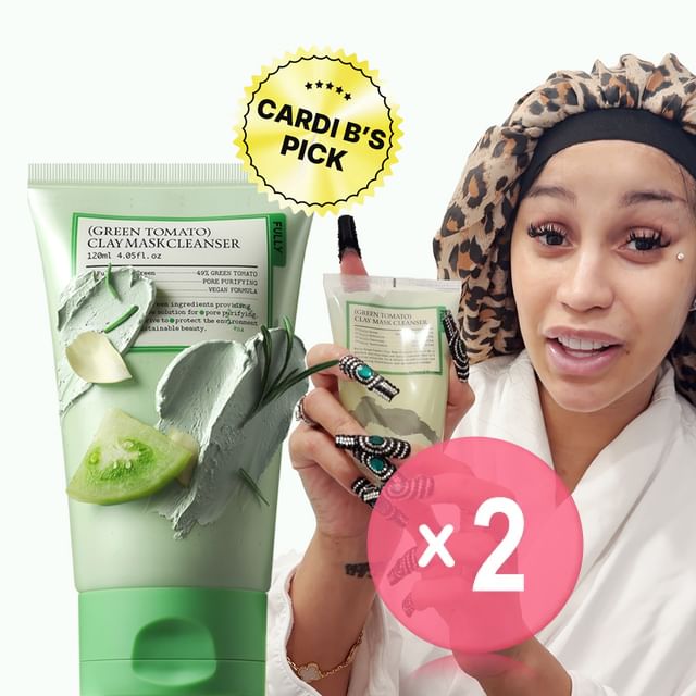 FULLY-Green Tomato Clay Mask Cleanser 2pcs Bundle Set