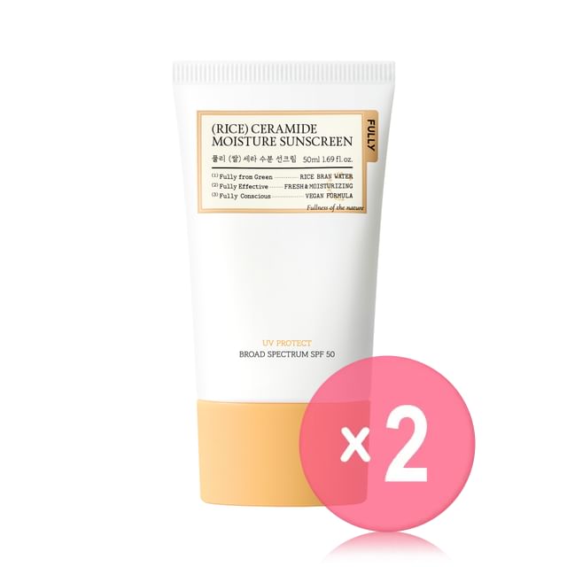 FULLY-Rice Ceramide Moisture Sunscreen OTC Version 2pcs Bundle Set