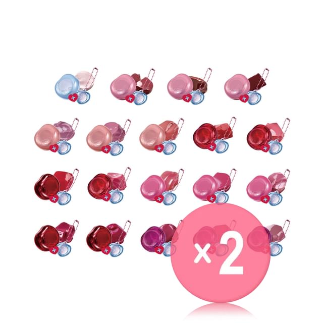 fwee-Jelly Pot Keyring Set - 19 Colors 2pcs Bundle Set