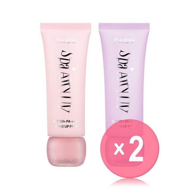 fwee-Post-Spa Airy SPF Tone Up Prep - 2 Colors 2pcs Bundle Set