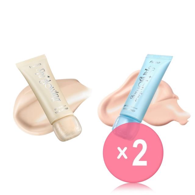 fwee-Post-Spa Glowing SPF Tone Up Prep - 2 Types 2pcs Bundle Set
