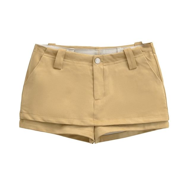 Gangacore-Mid Rise Plain Mini Skort