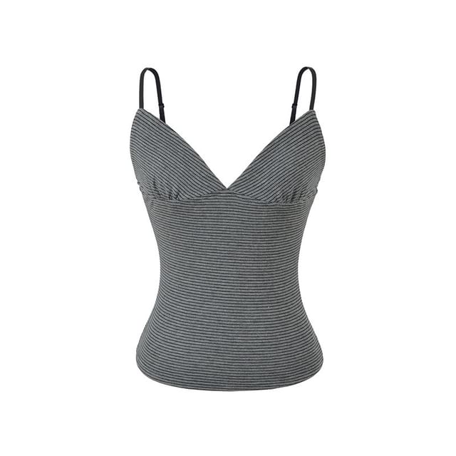Gangacore-Striped Crop Camisole Top