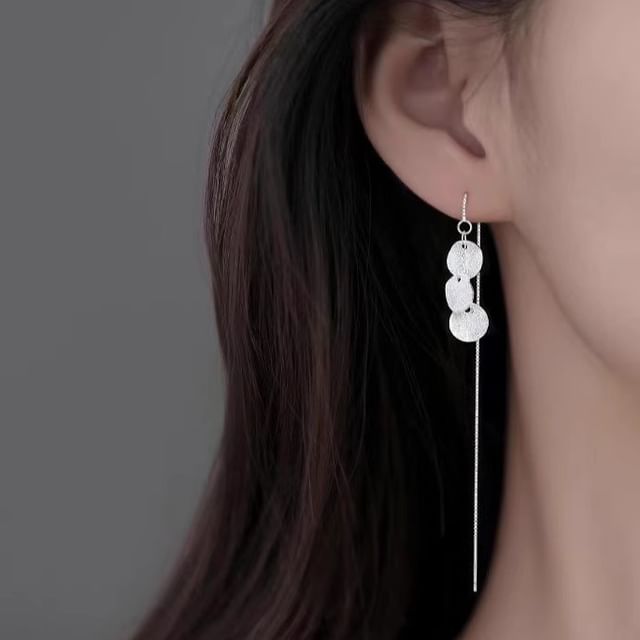 Gaya-Disc Alloy Threader Earring