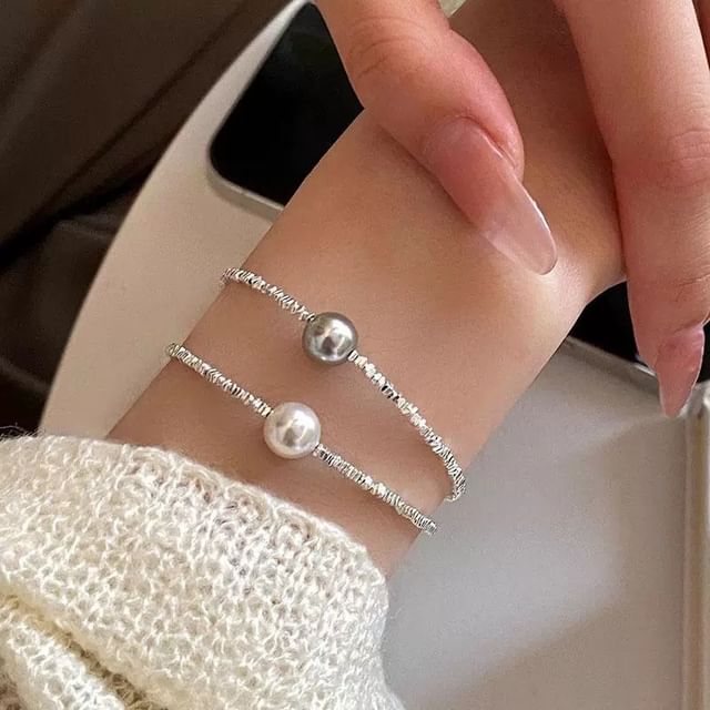 Gaya-Faux Pearl Beaded Bracelet