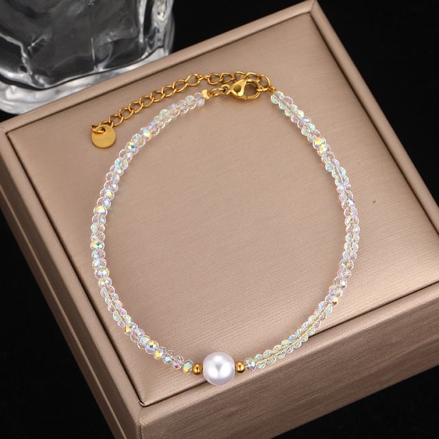 Gaya-Iridescent Beaded Bracelet
