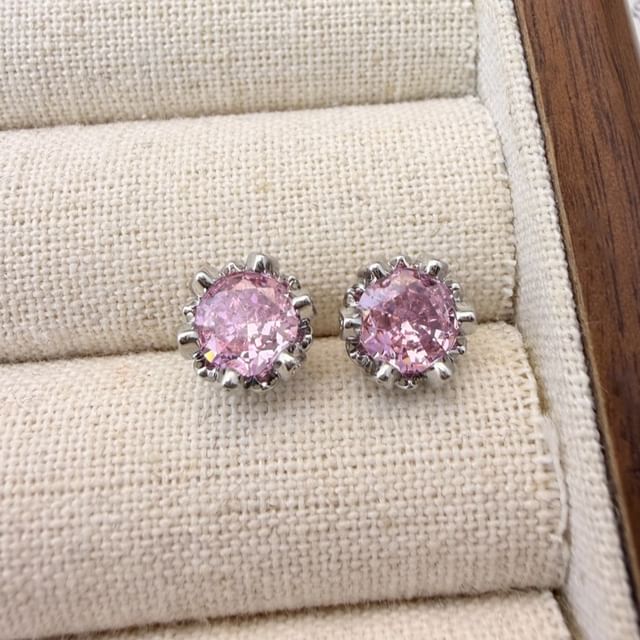 Gaya-Rhinestone Alloy Stud Earring