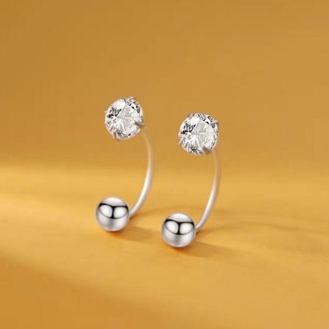 Gaya-Rhinestone Barbell Earring
