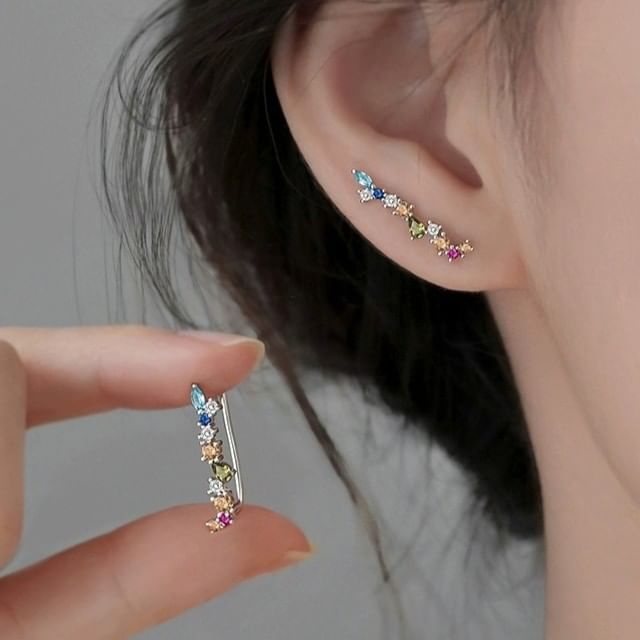 Gaya-Rhinestone Hook Earring