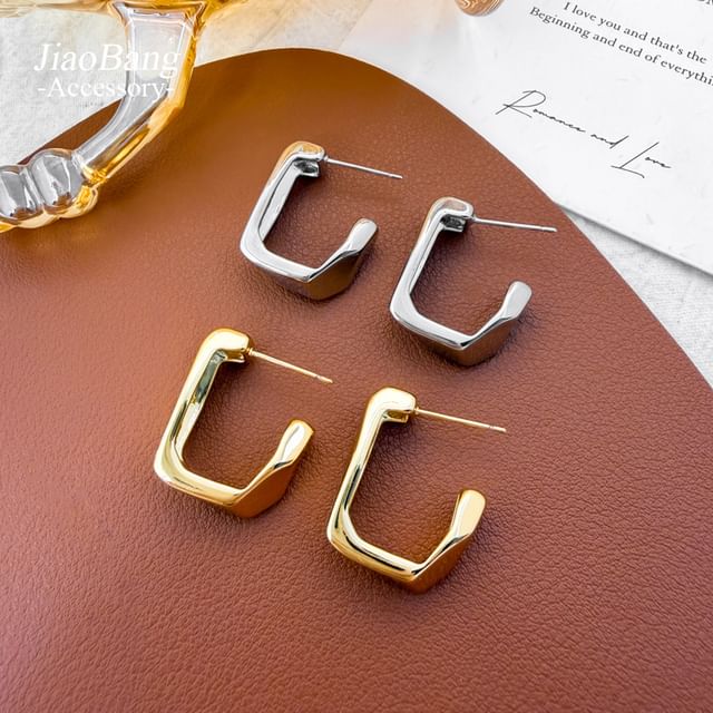 Gaya-Square Open Hoop Earring