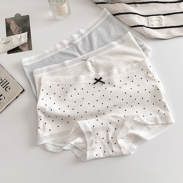 Gecko-Dotted Bow Panty
