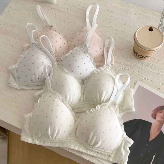 Gecko-Dotted Wireless Bra