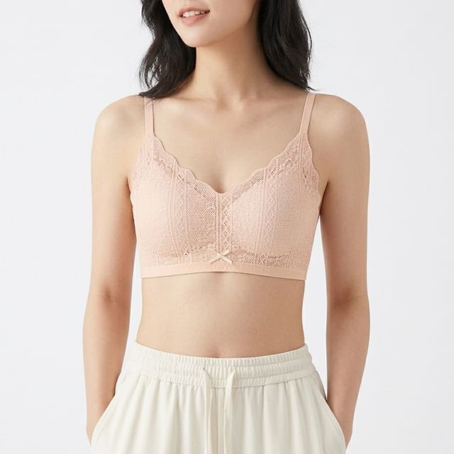 Gecko-Lace Seamless Wireless Bra