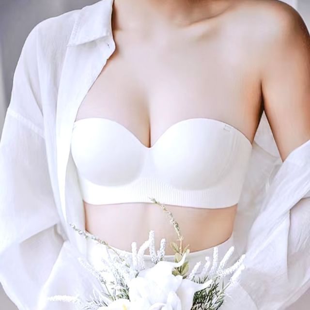 Gecko-Plain Detachable Strap Wireless Bra