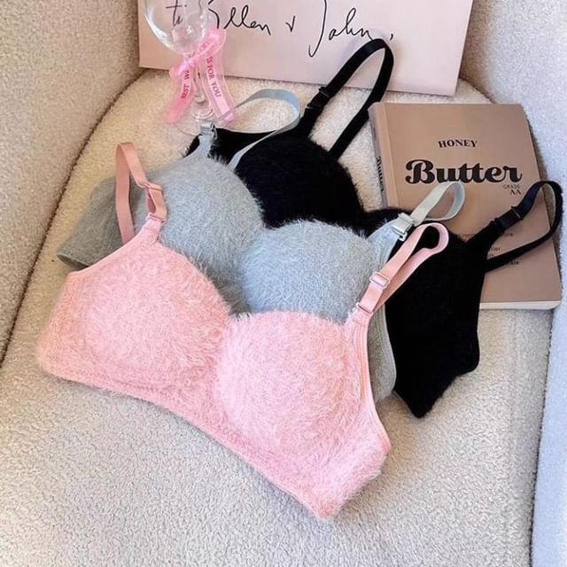 Gecko-Plain Fluffy Bra Top