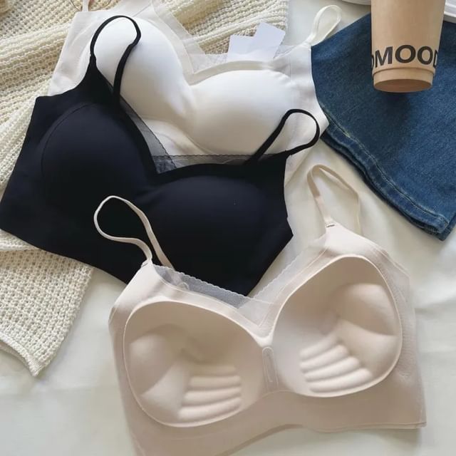 Gecko-Plain Seamless Bra Top