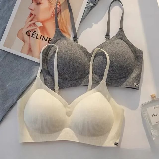 Gecko-Plain Seamless Bra Top