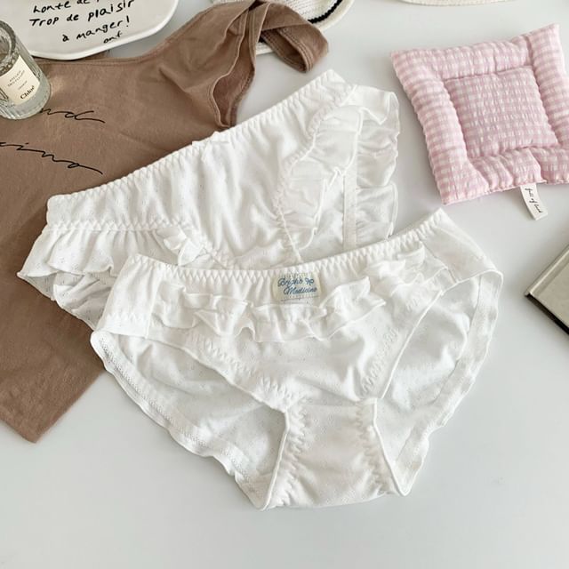 Gecko-Ruffle Trim Panties