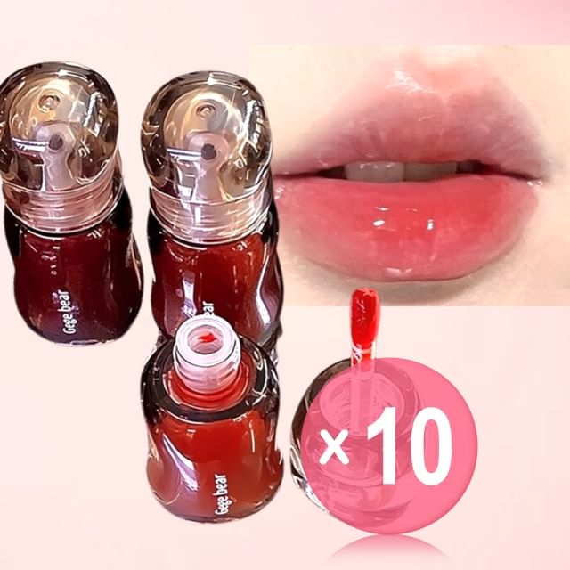 Gege Bear-BUY 3 GET 40 OFF - Crystal Translucent Lip Glaze - 4-6 10pcs Bundle Set