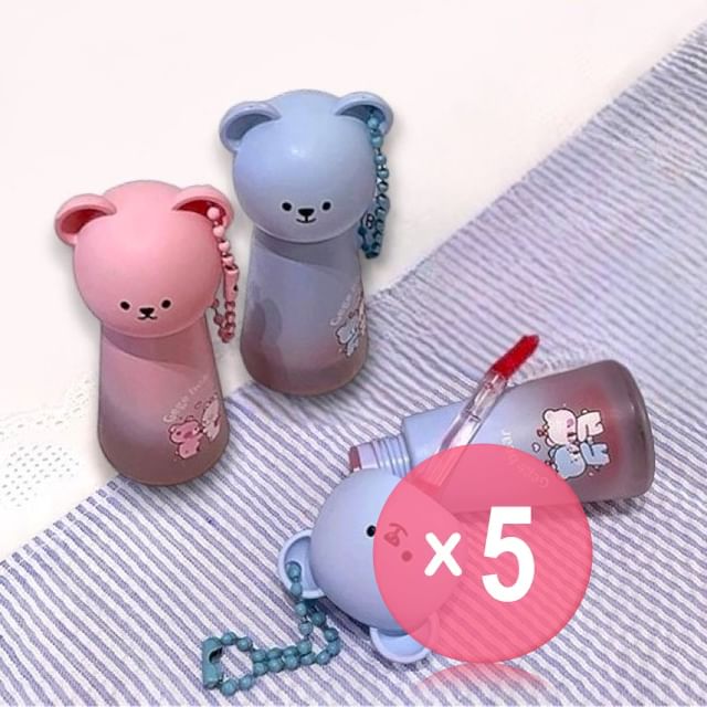 Gege Bear-BUY 3 GET 40 OFF - Cute Bear Soft Mist Lip Mud - 6 Colors 5pcs Bundle Set