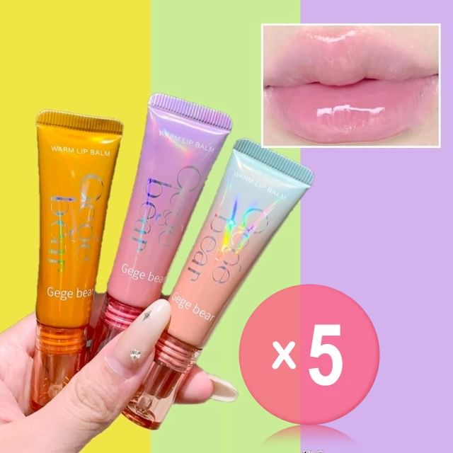 Gege Bear-BUY 3 GET 40 OFF - Fruit Extract Color-changing Lip Balm - 3 Colors 5pcs Bundle Set