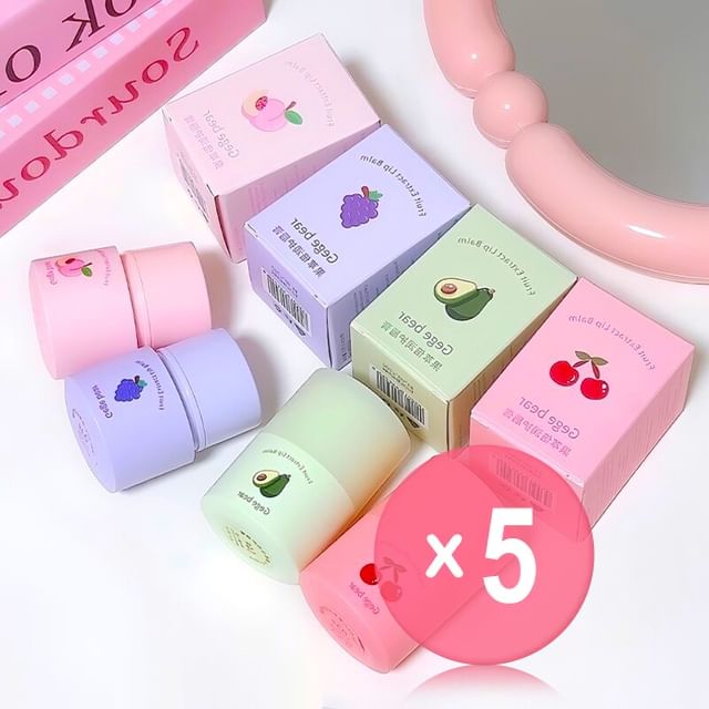 Gege Bear-BUY 3 GET 40 OFF - Fruit Extract Lip Balm - 4 Types 5pcs Bundle Set