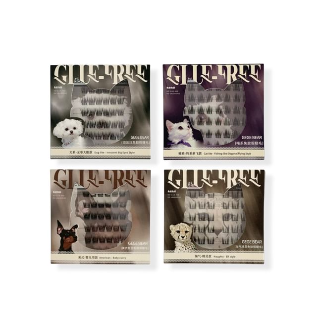 Gege Bear-Faux cils sans colle - 6 modèles