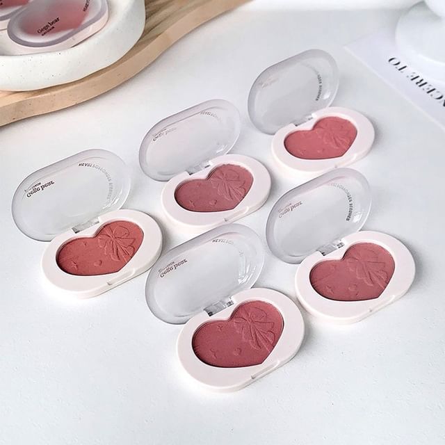 Gege Bear-BUY 3 GET 40 OFF - Soft Color Heart Poр Powder Blusher - 5 Colors