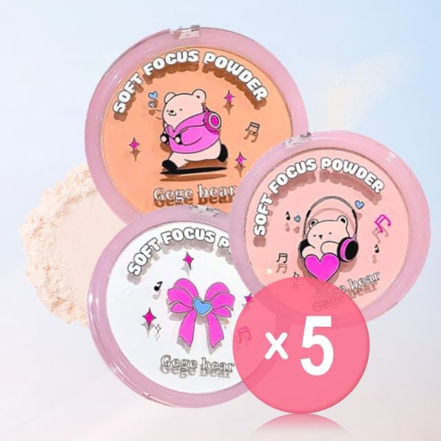 Gege Bear-BUY 3 GET 40 OFF - Soft Focus Light Transparent Setting Powder - 3 Colors 5pcs Bundle Set