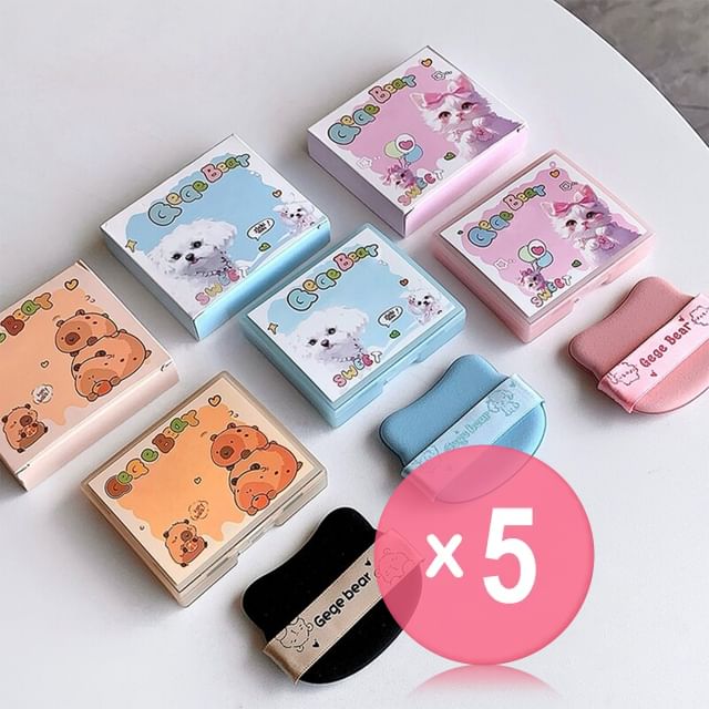 Gege Bear-Cute and Cloud-Touch Blotting Paper - 3 Types 5pcs Bundle Set