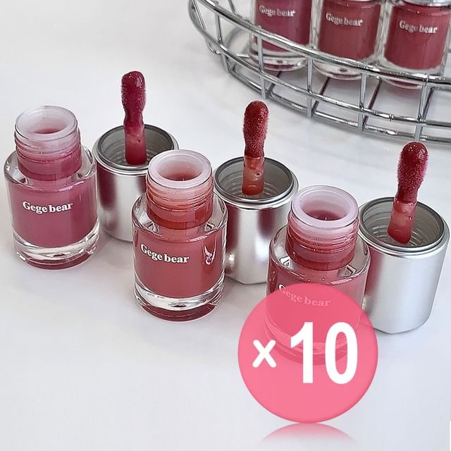 Gege Bear-Durun Crystal Translucent Lip Gloss - 7 Colors 10pcs Bundle Set