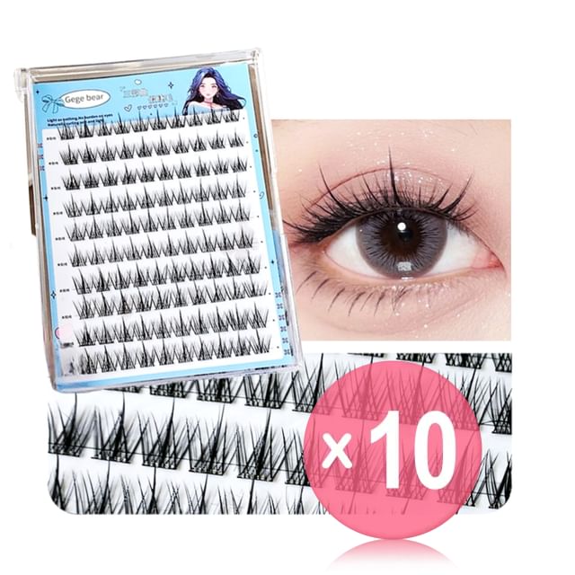 Gege Bear-Glue Free False Eyelashes - Trilogy 10pcs Bundle Set