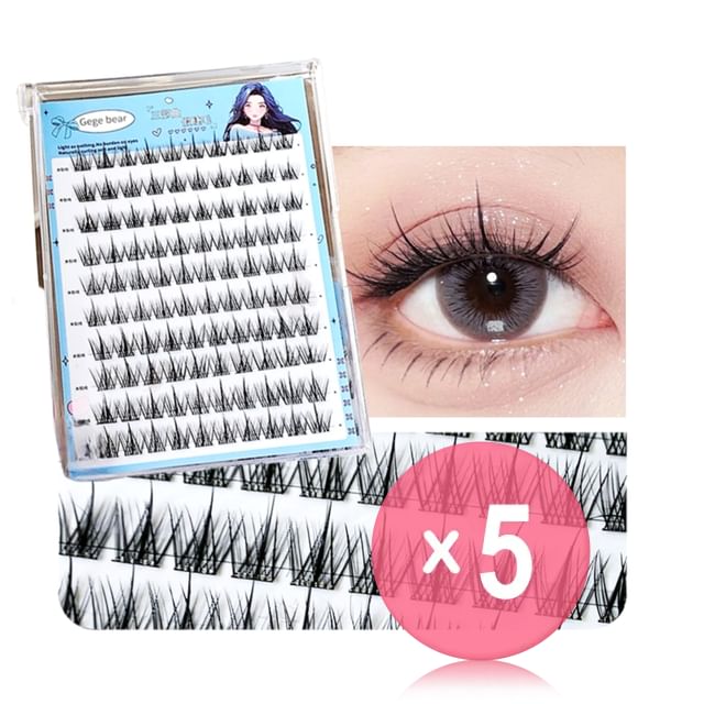 Gege Bear-Glue Free False Eyelashes - Trilogy 5pcs Bundle Set