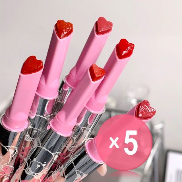 Gege Bear-Moisturizing Lipstick - 4 Colors 5pcs Bundle Set