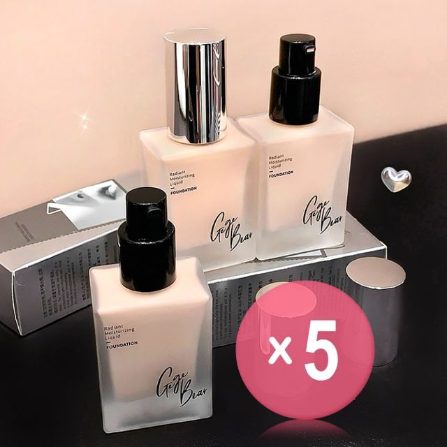 Gege Bear-Radiant Moisturizing Liquid Foundation - 3 Colors 5pcs Bundle Set