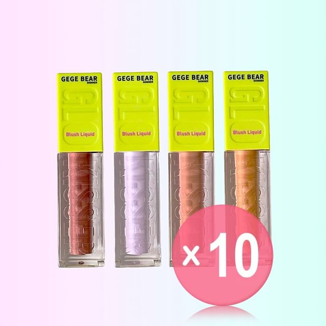 Gege Bear-Shimmer Blush Liquid - 4 Colors 10pcs Bundle Set