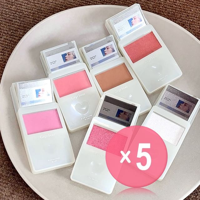 Gege Bear-Slide Mousse Blush - 8 Shapes 5pcs Bundle Set