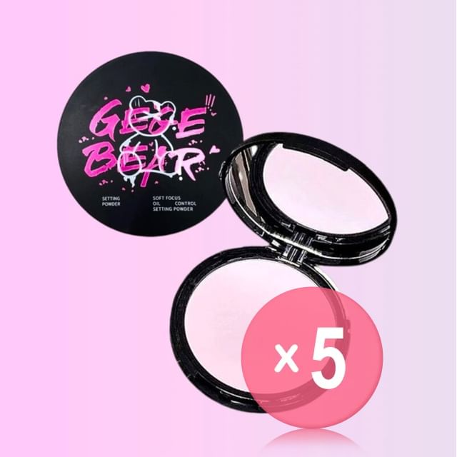 Gege Bear-Soft Focus Oil Control Setting Powder - 3 Colors 5pcs Bundle Set
